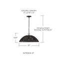 thumbnail image 2 of 1 Light Pendant In Coastal Style-9.25 Inches Tall And 21 Inches Wide-Chalk White Finish    -Traditional Installation Capital Lighting 347511Hh, 2 of 7
