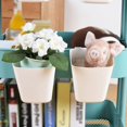 thumbnail image 2 of 1 Pack Hanging Cup Holder Wall Organizer Plant Containers Space Saver Storage Bucket Desktop Cleaning Trash Can Artificial Planters Plant Pot or Make Up Pencil Holder for Home Decor Kitchen, 2 of 5
