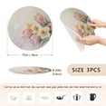 thumbnail image 2 of 3PCS Trivet Mats 15 Inch Round Heat-Resistant Pot Holders Hot Pads Table Decor Tulips and Daffodils, 2 of 6