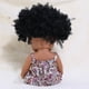 thumbnail image 3 of Fiudx juguetes Bebé lindo pelo rizado deporte niños negro bebé juguete muñeca niños regalo con capucha con tela, 3 of 3