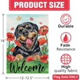 thumbnail image 2 of Welcome Spring Summer Rottweiler Dog Decorative Garden Flag, Puppy Red Poppy Flower Floral Yard Outside Home Decorations, Butterfly Seasonal Burlap Outdoor Small Decor Double Sided 12 x 18, 2 of 6
