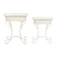 thumbnail image 3 of SAFAVIEH Hendrick Solid Outdoor Patio Planters, Pearl White, Set of 2, 3 of 7