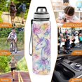thumbnail image 7 of Unicorn in Flowers 32oz Sports Water Bottles Leakproof Tritan Bottle with Straw BPA Free Clear Bottle for Fitness Gym Outdoor Cycling, 7 of 7