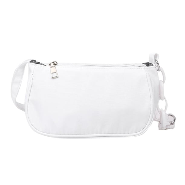 Bolso Casual Simple Nylon Diario Mujer Totes Bolsas de Hombro Blanco 3pcs