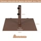 thumbnail image 2 of Base para sombrilla Costway 22,5 kg Cuadrada 60 cm con adaptadores de 4 cm y 5 cm 2 pomos de apriete 2 ruedas, 2 of 10