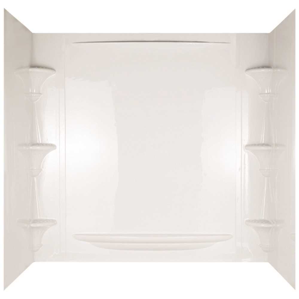 Vesuvia 32 in. x 60 in. x 58 in. 5-Piece Easy Up Adhesive Tub Wall in