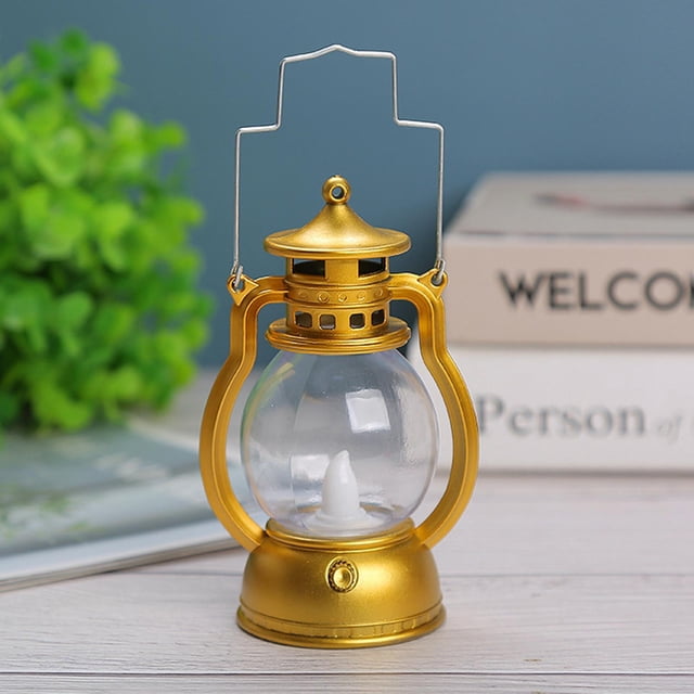 Lámparas LED para Huracanes Linterna Colgante Portátil con Pilas Lámparas LED Retro de Aceite para El Hogar Bar Jardín Camping Pesca Senderismo Al Air dorado Macarena Linterna de lámpara de aceite