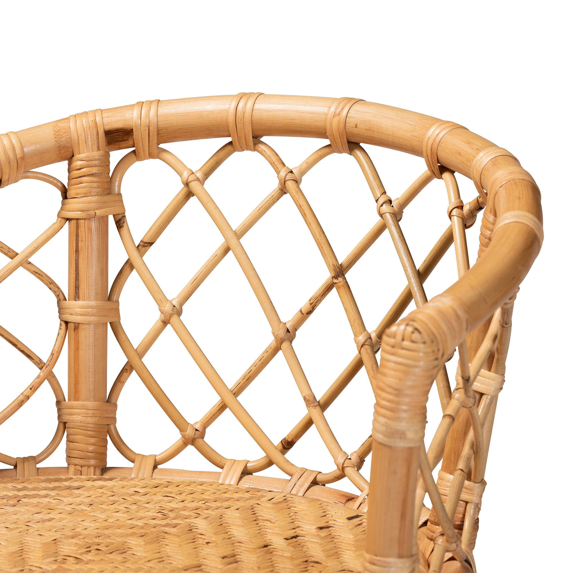 bali & pari Orchard Rattan BOHO Counter Stool, Natural Brown