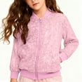 thumbnail image 1 of Chaquetas y abrigos casuales de manga larga sin capucha para niños, de invierno, de color liso, de manga larga sin capucha, chaquetas casuales con lentejuelas, chaqueta informal para niñas, parte supe, 1 of 7