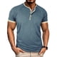 thumbnail image 1 of Tops para hombre, blusas y camisas de manga corta con cuello redondo para hombre, blusa informal de moda con botones y parches lisos, blusa de manga corta para hombre, blusa de poliéster para hombre, 1 of 7