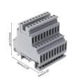 thumbnail image 4 of 50 Pcs Ukk3 Din Rail Double Level Dual Row Terminal Block 500v 25a 28-12awg Gray, 4 of 4