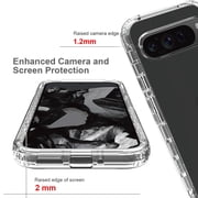 ShellTech for Google Pixel 9 Pro XL Case Non Yellowing Heavy Duty Soft TPU Dual Layer Bumper Rugged Protective Shockproof Slim Case Cover,Clear