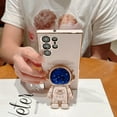 thumbnail image 5 of case for Samsung Galaxy S23 Ultra Case, Cute Galaxy S23 Ultra Case with 3D Astronaut Holder S23 Ultra Astronaut Case for Women Girls Soft TPU Full Lens Protection Shockproof Alien Case 6.8” (Pink), 5 of 9