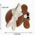 thumbnail image 3 of Posavasos de ganchillo con forma de perro, tela suave y absorbente, protege las superficies de derrames, ideal para tazas, vasos, cocina, sala de estar u oficina., 3 of 6