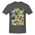 thumbnail image 4 of Bingfone Pineapples Palm Leaves Men'S Loose Fit Short-Sleeve Pocket T-Shirt, 4 of 7