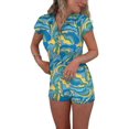thumbnail image 1 of Combinaison Courte pour Femmes Y2k Boutonnée Bodycon Pyjama une Pièce, 1 of 2