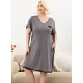 thumbnail image 4 of Camisón de mujer Agnes Orinda MancorRode dormir Pijamas Dde San Valentín Gris oscuro XXL, 4 of 6