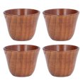 thumbnail image 1 of Tasse En Bois Japonaise Anti-brûlure, 75ml, 4 Pièces, Tasses à Thé Pour Café, Bière, Thé, Lait, Boisson, 1 of 14