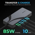 thumbnail image 3 of Hub USB4 SABRENT HB-U4HP con 2 USB-C, HDMI 2.1, 2.5GbE y PD de 85 W, 3 of 8