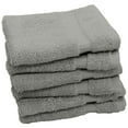 thumbnail image 2 of Luxury Hotel & Spa Collection, 100% Turkish Cotton 700 GSM Cloth, for Body wash, Makeup Remover & Facial Cleaning, face, Dobby Border Soft washcloths Towel Set 13" X 13", Gray, Set of 6, 2 of 5