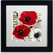 Trademark Fine Art "Rouge One" Canvas Art by Color Bakery White Matte, Black Frame