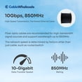 thumbnail image 5 of 6 Fiber Indoor/Outdoor Fiber Optic Cable, Multimode 50/125, Corning ClearCurve OM4, 10 Gbit, Black, Riser Rated, Spool, 1000 foot, 5 of 7