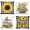 4PCS, variant on Decorative Summer Sunflower Pillow Cover 18x18 Set of 4, Yellow Black Buffalo Plaid Throw Pillowcase, Fall Farmhouse Sunflower Decor for Home Outdoor Sofa Couch