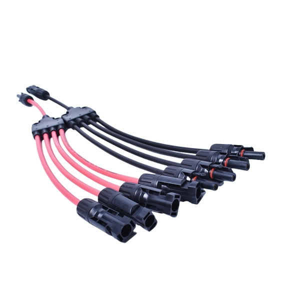 Uprgades Solar Panel Cable Connectors 10AWG Y Branch Adapter Tool Frees Installation for Simple Connection of 2 Panel
