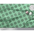 thumbnail image 3 of Soimoi Poly Georgette Fabric Dot & Snowflake Artistic Printed Craft Fabric by the Yard 52 Inch Wide, 3 of 3