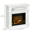 thumbnail image 3 of HOMCOM Fireplace Heater with Mantel, Storage and Remote Control, White, 3 of 10