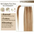 thumbnail image 4 of SEGO Clip in Hair Extensions 100% Remy Human Hair Wrap Around Ponytail Extension Thick Long Straight Black Hairpiece with Comb Magic Paste Pony Tail, 4 of 8