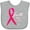 AC-Heather Grey, variant on Inktastic Faith Over Fear Breast Cancer Awareness with Pink Ribbon Boys or Girls Baby Bib