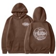 thumbnail image 1 of MHFRRA Sudadera Informal de Terciopelo con Capucha para Hombre y Mujer, Sudadera Holgada con Estampado de Hop, Sudadera Deportiva Marrón, 1 of 2