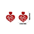 thumbnail image 3 of Valentine's Day Heart Earrings for Women Romantic Red Plastic Dangle Earrings Fashion Jewelry Gifts for Her Lightweight Holiday Accessories, 3 of 5