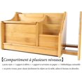 thumbnail image 6 of Catekro Large Capacity Desk Supplies Organisers Desk Storage Box Pen Holder/Bookcase Wood, 30.5 * 18.5 * 18cm, 6 of 7