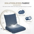 thumbnail image 5 of BPS 25x25 Inch Outdoor Deep Seat Cushion Set, Waterproof Patio Furniture Cushions with Adjustable Straps & Removable Cover for Patio, Deck, or Garden, Navy Blue, 5 of 9