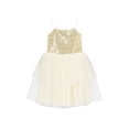thumbnail image 4 of Wonder Nation Girls Ivory Sequin Mesh Dress, Sizes 4-16 & Plus, 4 of 5