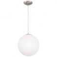 thumbnail image 7 of 23944-BS/OPL Access Lighting Pearl - 1 Light Large Pendant In Mid-Century Modern Style-17 Inches Tall and 15.75 Inches Wide-Brushed Steel Finish, 7 of 7