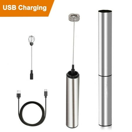 

TANGNADE Frother Paint Mixer Charging Household Beater Milk Eggs USB Handheld Electric Kitchen，Dining & Bar Kitchen Mixer Silver