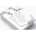 thumbnail image 3 of Inkdotpot 50-PackFloralWho Know The Bride Best How Well Do You Know The Bride Bridal Shower Bachelorette PartyGameActivityCards, 3 of 7