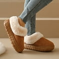 thumbnail image 5 of Aueoeo Women's Outdoor Furry Shoes Casual Cute Warm Snow Boots Plus Velvet Thick Warm Closed Toe Shoes, 5 of 7
