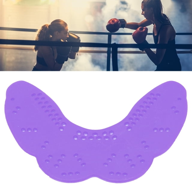 Mouth Guard, Compact Portable Professional Fit Guard Teeth Protection Safe for Hockey MMA for Basketball Football Blue,Purple