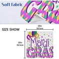 thumbnail image 7 of Dreamtimes Mardi Gras Cloth Napkins Set of 6, Oversized Washable Reusable Polyester Dinner Table Napkins for Family, Restaurant, Party Decor, 20 x 20 Inch, 7 of 7