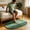 Green37, variant on Tuvgenk Washable Area Rugs 23.6x15.8 in Carpet Cloth Oval Solid Color Soft Non Slip Blue