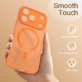 thumbnail image 6 of JETech Matte Case for iPhone 17 Pro 6.3-Inch Compatible with MagSafe, Camera Lens Full Protection, Shockproof Translucent Frosted TPU Soft Phone Cover (Orange), 6 of 6