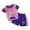 Purple, variant on WOYY Big Girls Quick Drying Sports Tracksuit Short Sleeve T-Shirt Shorts Outfits, Sizes 7-8Y
