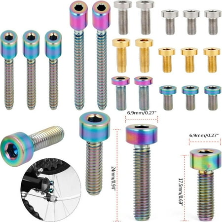 

5 Pcs Derailleur Fixing Screw Mountain Front/Rear Derailleur Bolts Rustproof Alloy Cage Screws Mountain Front/Rear Derailleur Bolts Easy Installation Maintenance Tool