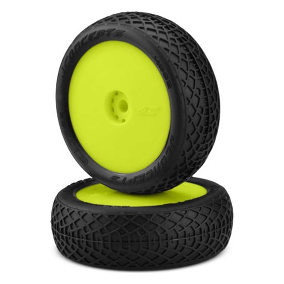 JConcepts 4002-2211 Ellipse - Mini-B Front Tires Pre-Mounted Yellow