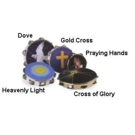 REMO Tambourine, 6" Diameter, 6 Pairs Jingles x 1 Row, Cross Glory' Graphic
