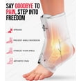 thumbnail image 3 of Exxact Sports Ankle Brace Adjustable Lace Up Ankle Brace for Running, Sprain,Basketball, Injury Recovery, Ankle Support Brace and Stabilizer for Men, Women, and Children (White, Small), 3 of 7